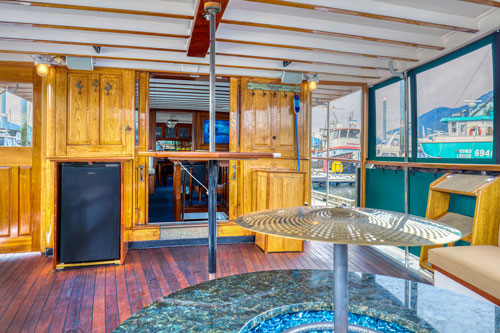 sun lounge on Alaska Charters cruise