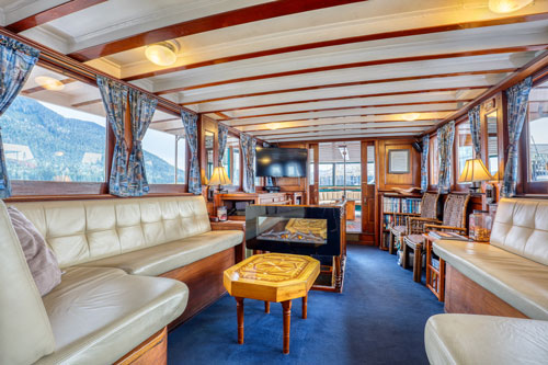 lounge on Alaska Charters cruise