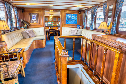 lounge on Alaska Charters cruise