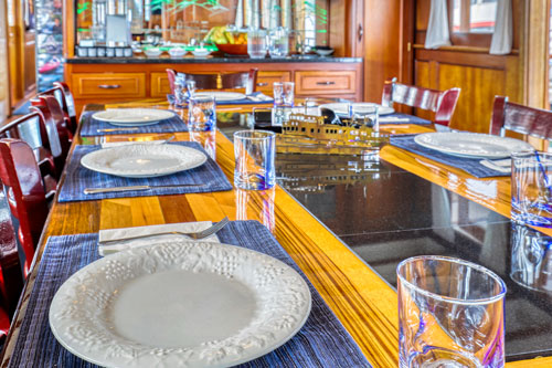 dining room on MV Discovery Alaska cruise