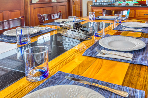 dining saloon on Alaska Charters cruise