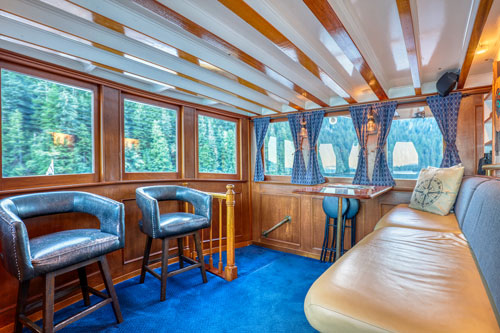 Viewing lounge on Alaska Charters cruise