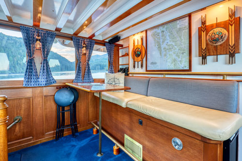 Viewing lounge on Alaska Charters cruise